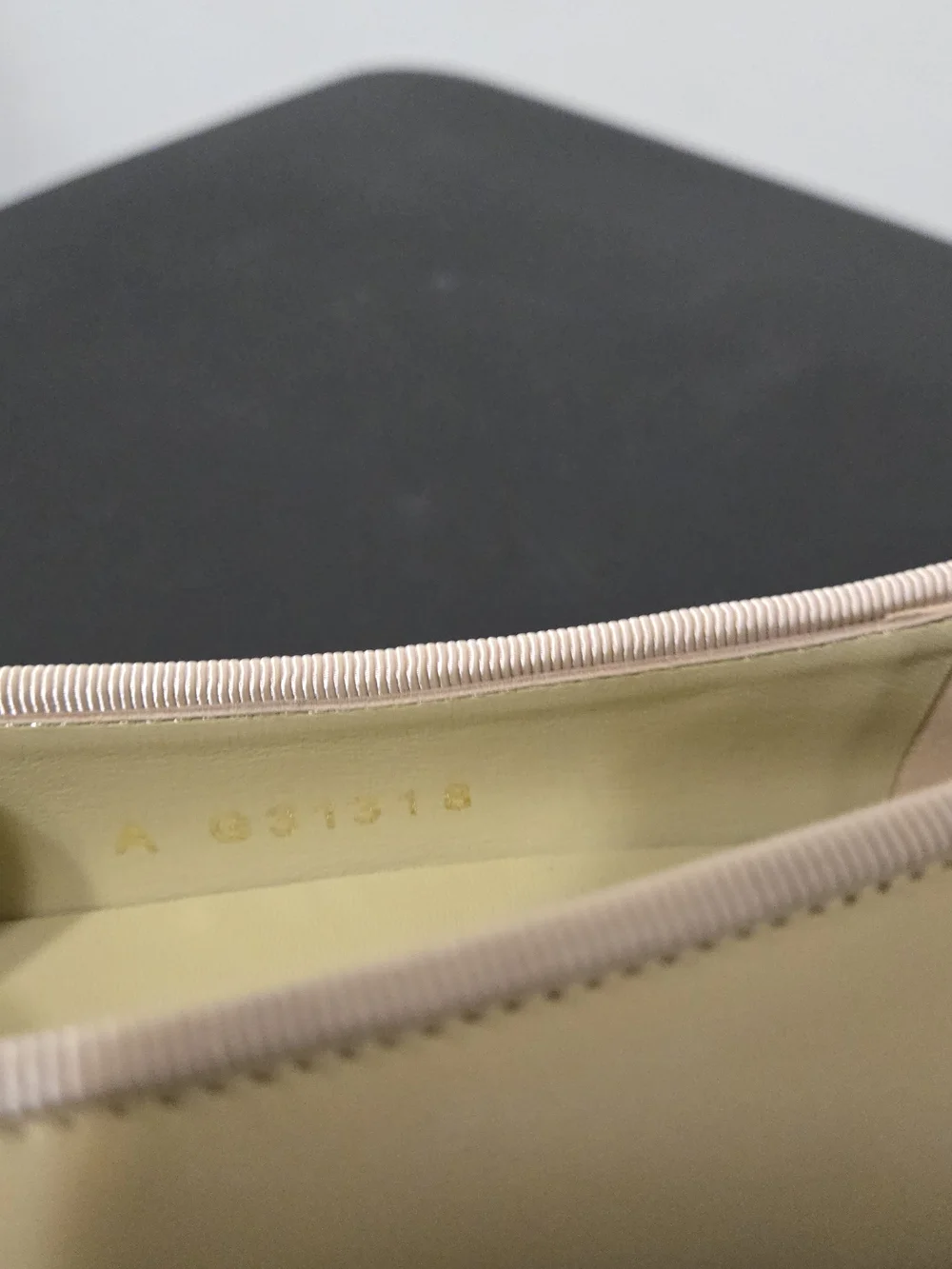 Chanel Two-Tone Leather Cap-Toe Ballet Flats in Beige & Black
